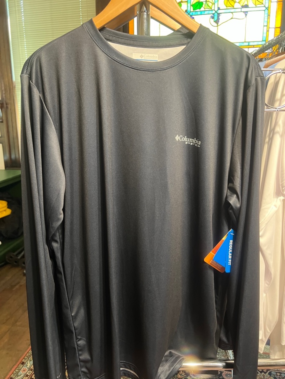 NWT Columbia M’s Terminal Tackle PFG Line Time Black Long Sleeve Performance Top